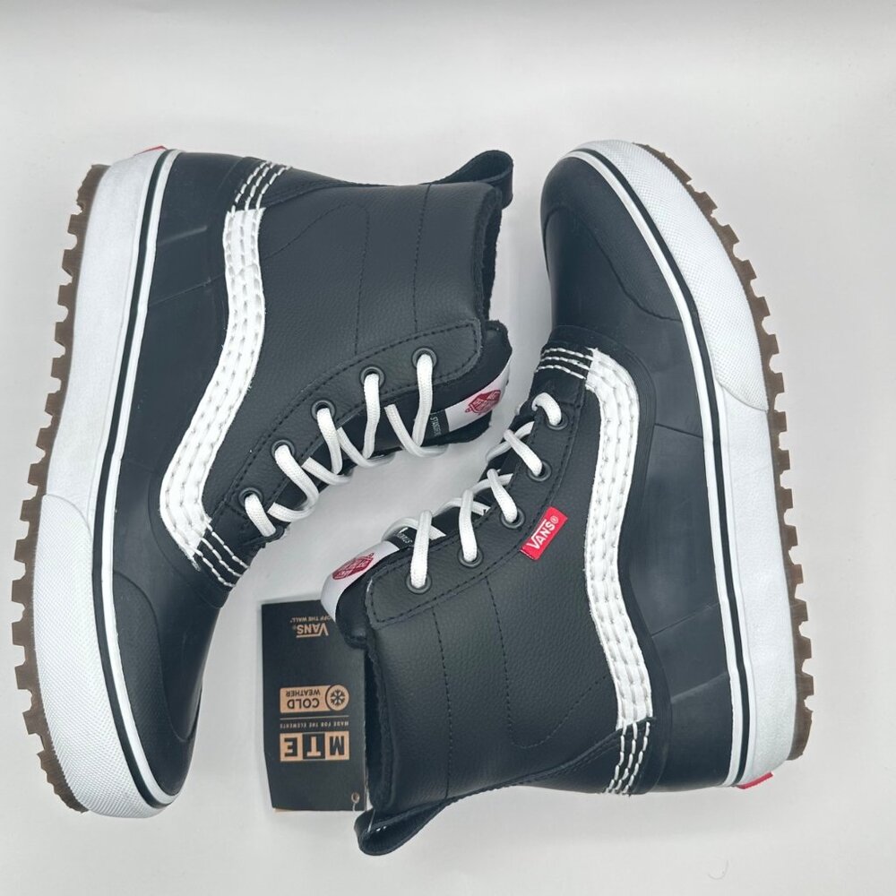 Vans Standard Mid MTE Snow Waterproof Boots Black White Men’s Size 8 Women 9 New - Picture 6 of 8